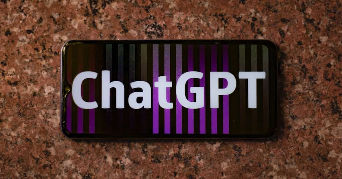 Écran affichant une conversation avec ChatGPT