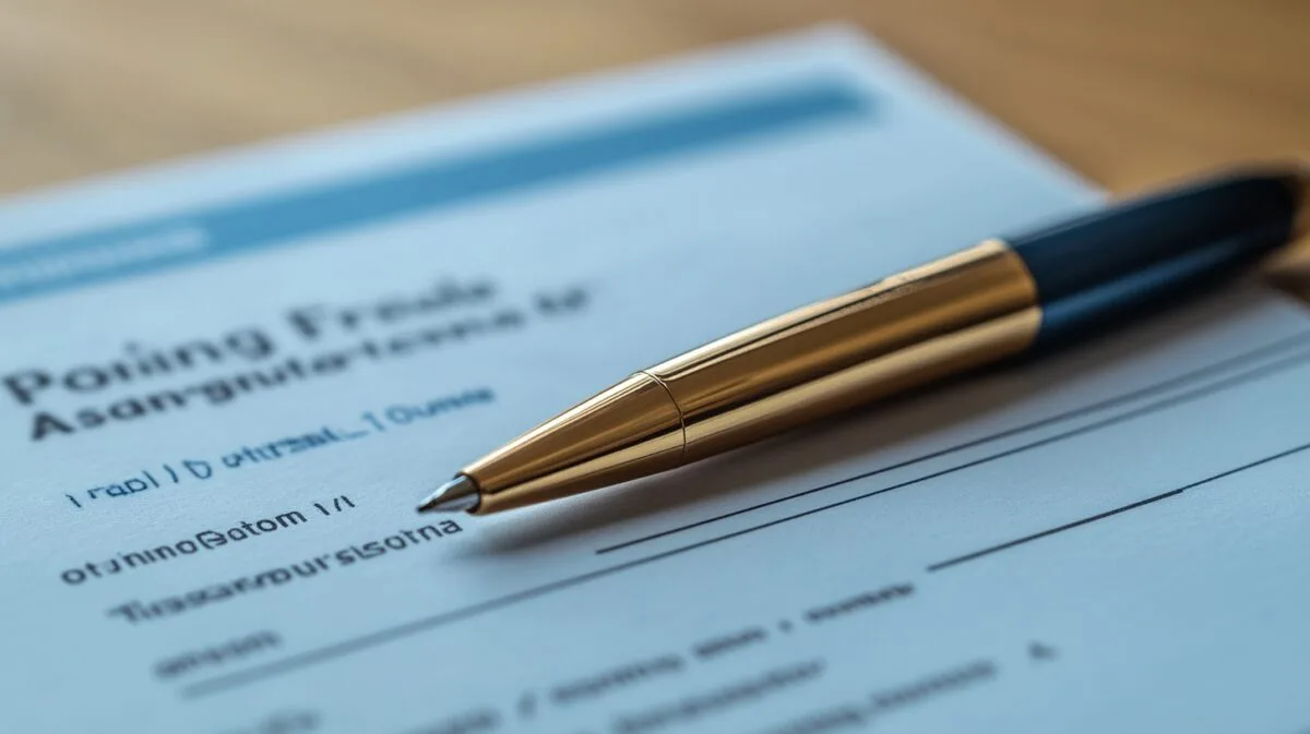Poignée de main devant un contrat d'assurance